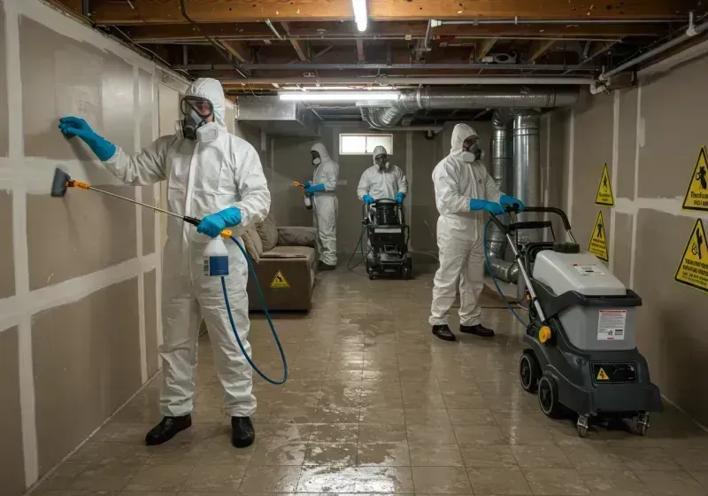 Basement Moisture Removal and Structural Drying process in Watterson Park, KY